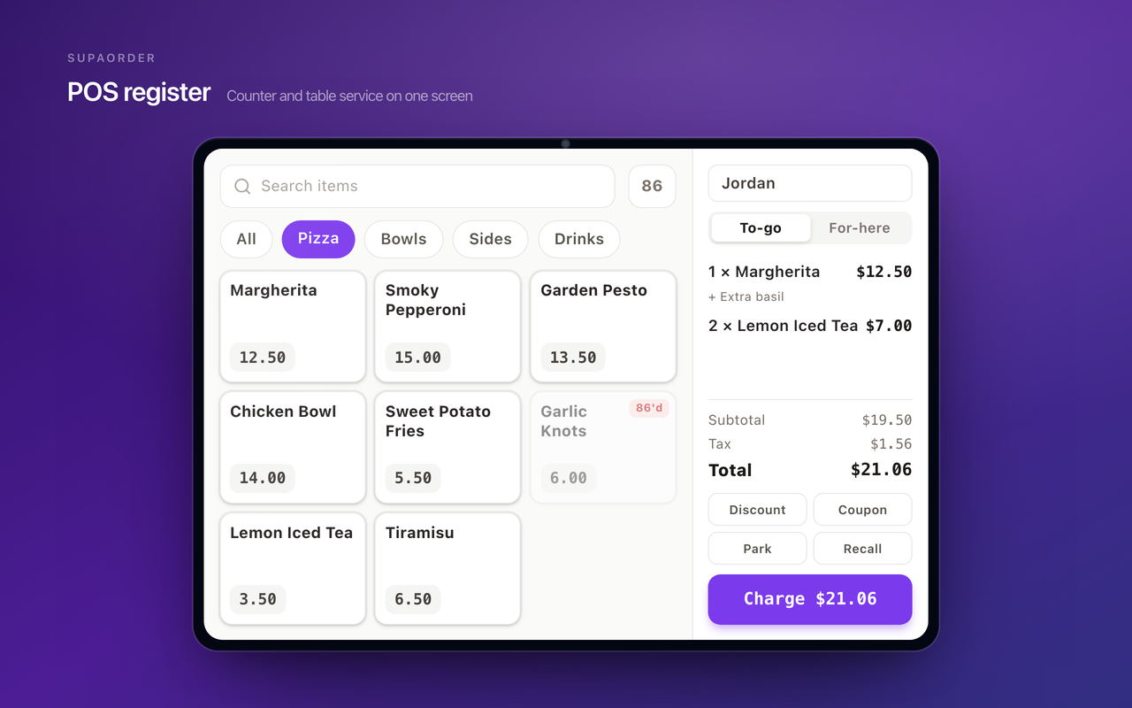 Supaorder screenshot 2