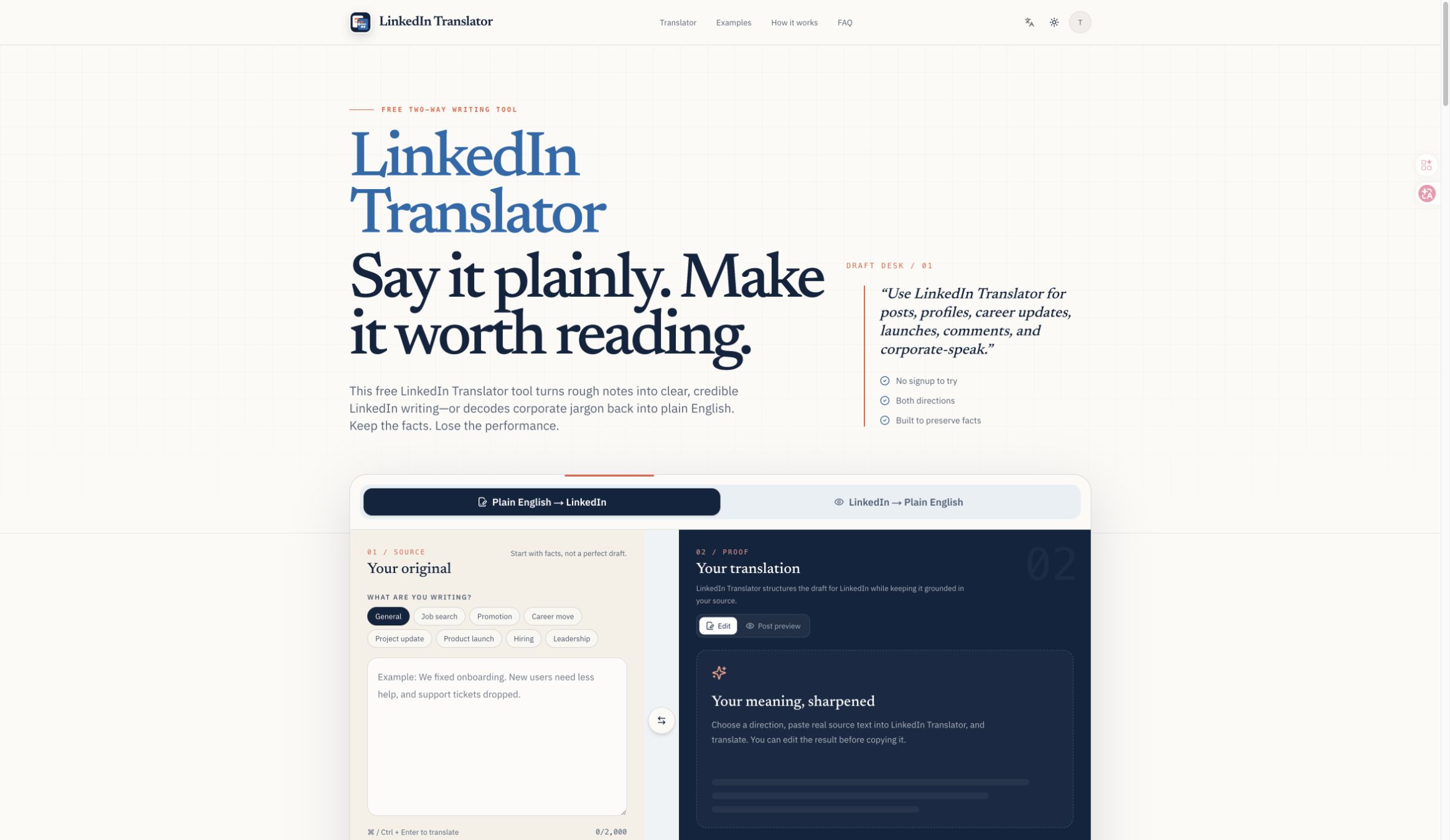 LinkedIn Translator screenshot 3
